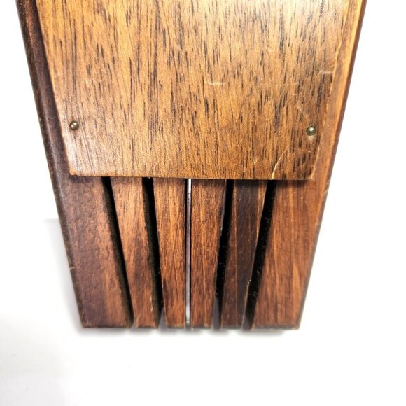 Wooden Wall Mounted Knife Holder with Knives Mid Century Imperial Vintage 60s - Picture 4 of 11